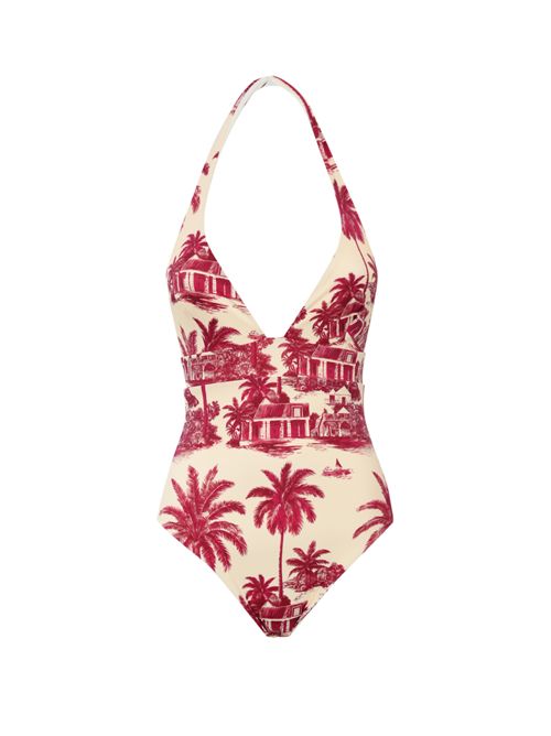 Costume intero Marylin con stampa Toile de Jouy Mc2 Saint Barth | MARYLIN02735H RD ST BARTH JOUY 10
